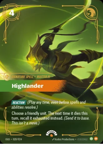 Highlander #020/024 — Organized Play Promos