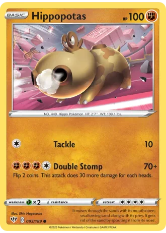 Hippopotas #93/189 — Darkness Ablaze