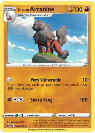 Hisuian Arcanine #084/196 — Lost Origin