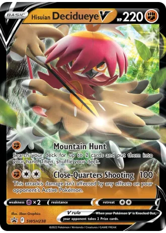 Hisuian Decidueye V SWSH238 — Sword & Shield Promos