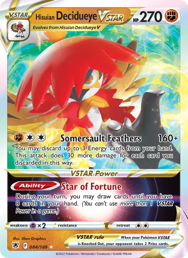 Hisuian Decidueye VSTAR #84 — World Championships 2022