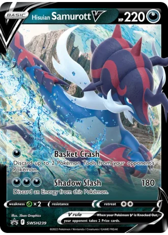 Hisuian Samurott V SWSH239 — Sword & Shield Promos