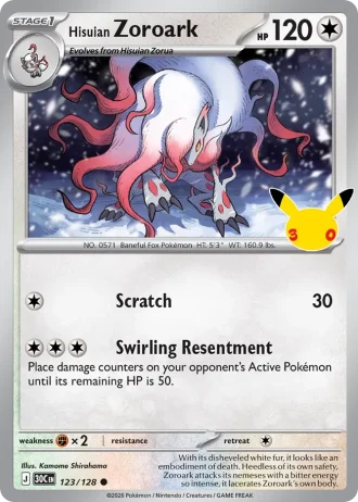 Hisuian Zoroark #123/128 — 30th Celebration