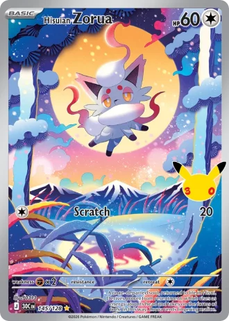 Hisuian Zorua #145/128 — 30th Celebration