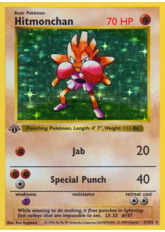 Hitmonchan #7 — Base Set