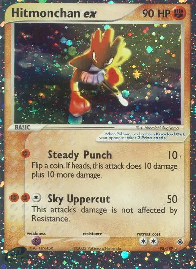 Hitmonchan ex #98 — EX Rubino & Zaffiro
