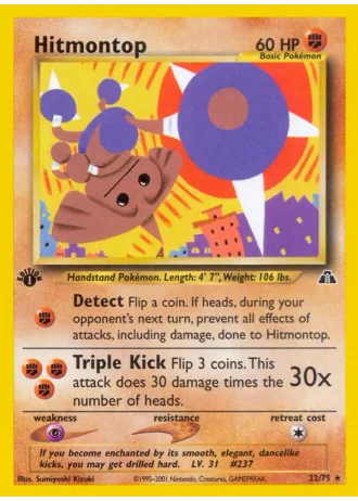 Hitmontop (1st Edition) #22/75 — Neo Discovery (1st Edition)
