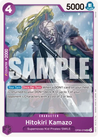 Hitokiri Kamazo (OP06-076) (Reprint) — One Piece Card The Best Vol.2(PRB02)