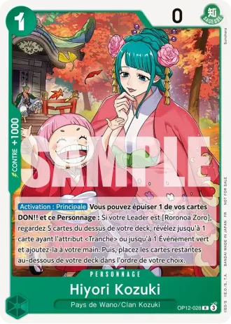 Hiyori Kozuki (OP12-028) (Alternative Art) — PROMO