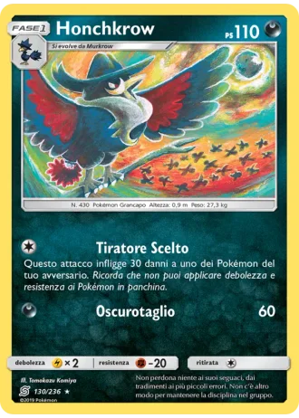 Honchkrow #130/236 — Sintonia Mentale