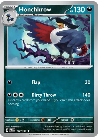 Honchkrow #132 — Paldea Evolved
