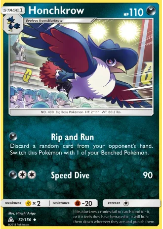 Honchkrow #72/156 — Ultra Prism