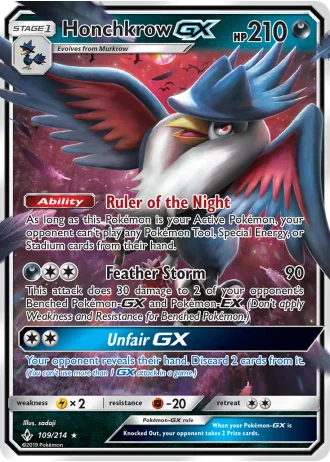 Honchkrow GX #109/214 — Unbroken Bonds