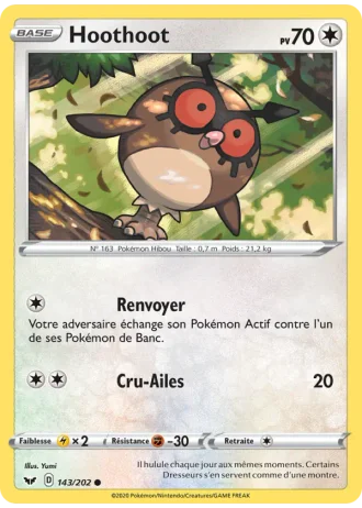 Hoothoot #143/202 — Épée et Bouclier