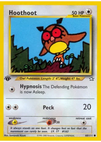 Hoothoot (1st Edition) #60/111 — Neo Genesis (1st Edition)