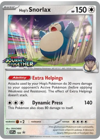 Hop's Snorlax (STAFF) #184 — Scarlet & Violet Promos