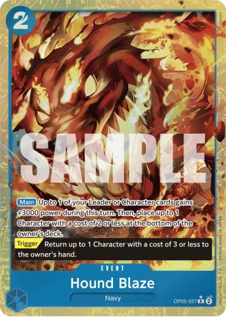 Hound Blaze (OP05-057) (Alternative Art) — One Piece The Best (PRB01)