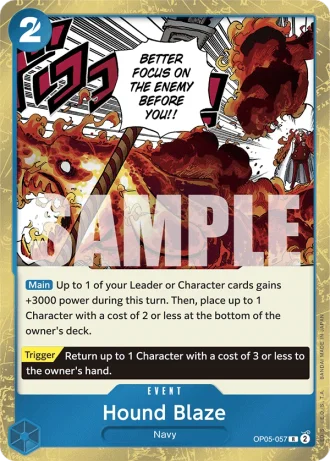 Hound Blaze (OP05-057) (Jolly Roger Foil) — One Piece The Best (PRB01)