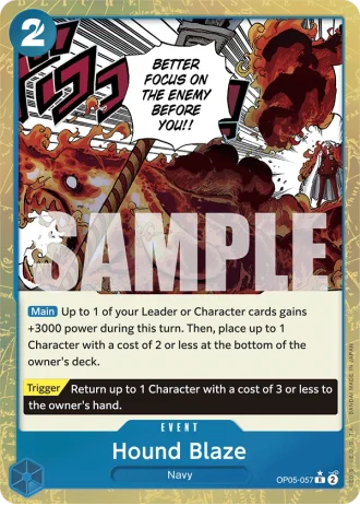 Hound Blaze (OP05-057) (Textured Foil) — One Piece The Best (PRB01)