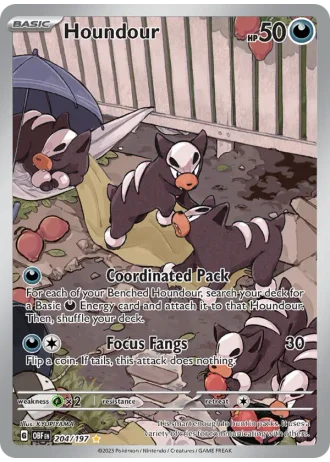 Houndour #204/197 — Obsidian Flames