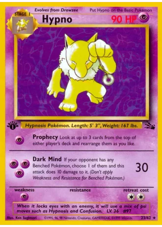 Hypno (1. Edition) #23/62 — Fossil (1. Edition)