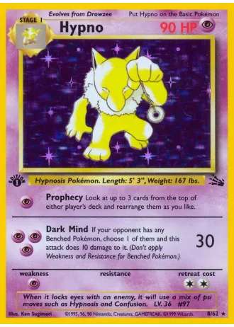 Hypno (1st Edition) #8/62 — Fossil (1st Edition)