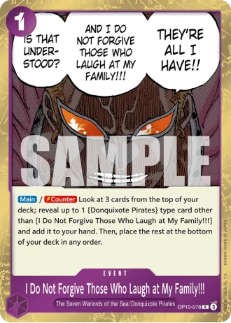 I Do Not Forgive Those Who Laugh at My Family!!! (OP10-078) — Royal Blood (OP10)