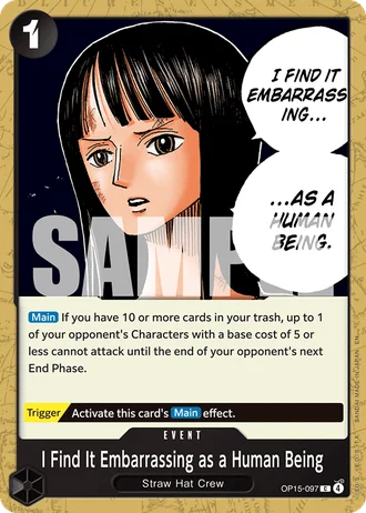 I Find It Embarrassing as a Human Being (OP15-097) — Adventure on Kami's Island (OP15-EB04)