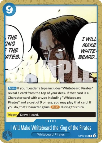 I Will Make Whitebeard the King of the Pirates (OP12-058) — Legacy of the Master (OP12)