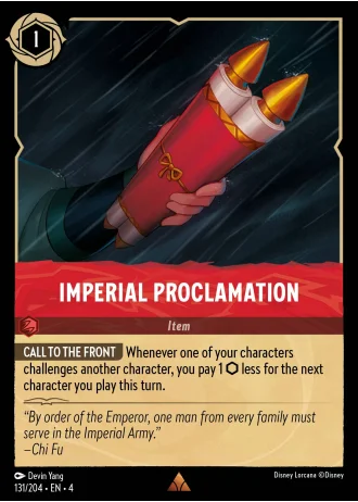 Imperial Proclamation #131/204 — Ursula's Return