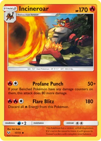 Incineroar #17/73 — Shining Legends