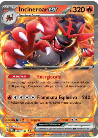 Incineroar ex #034/162 — Cronoforze