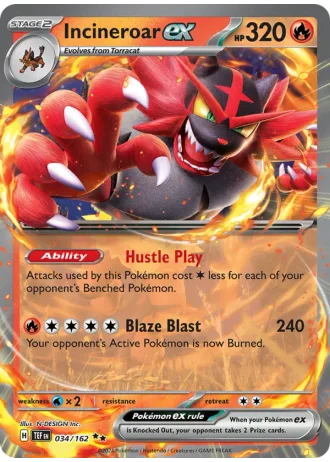 Incineroar ex #034/162 — Temporal Forces