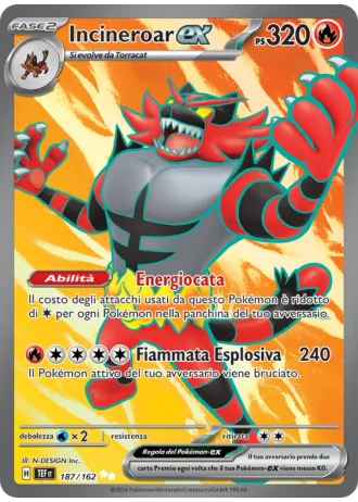 Incineroar ex #187/162 — Cronoforze