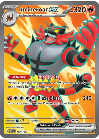 Incineroar ex #187/162 — Temporal Forces
