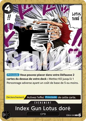 Index Gun Lotus doré (EB04-049) — Aventure sur l'Île de Dieu (OP15-EB04)