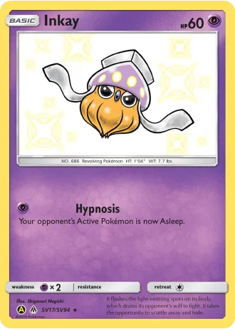 Inkay SV17/94 — Shiny Vault (Hidden Fates)
