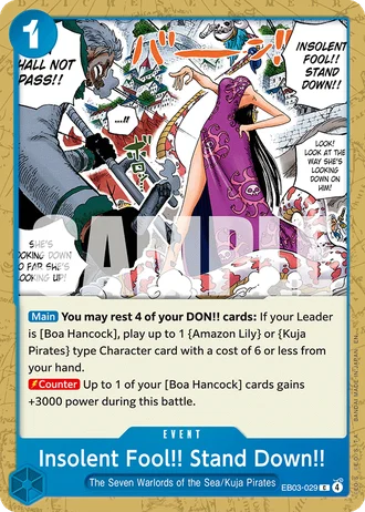 Insolent Fool!! Stand Down!! (EB03-029) — ONE PIECE Heroines Edition (EB03)