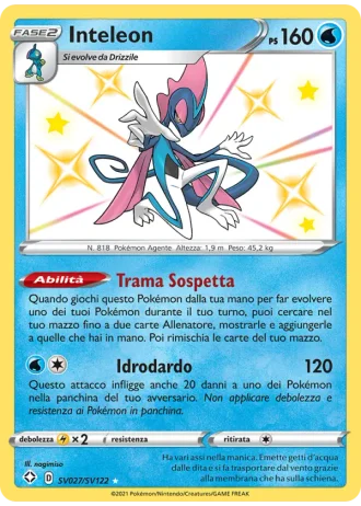 Inteleon SV027/122 — Tesoro Cromatico (Destino Splendente)