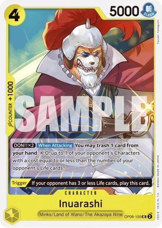Inuarashi (OP06-100) (Reprint) — One Piece The Best (PRB01)