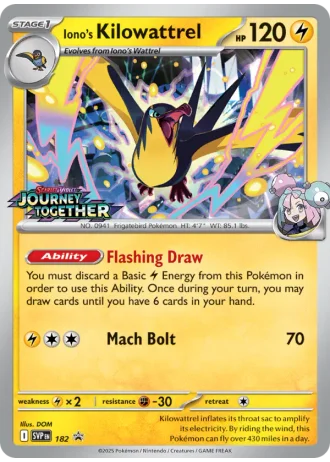 Iono's Kilowattrel #182 — Scarlet & Violet Promos