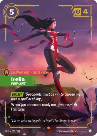 Irelia, Fervent #057/221 — Spiritforged