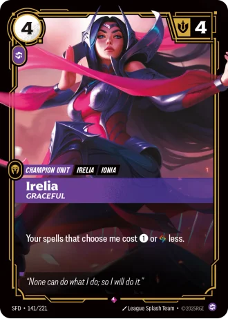 Irelia, Graceful #141/221 — Spiritforged