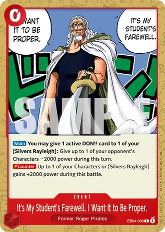 It's My Student's Farewell. I Want It to Be Proper. (EB04-009) — Adventure on Kami's Island (OP15-EB04)