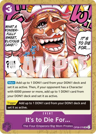 It's to Die For... (OP08-076) (Reprint) — One Piece Card The Best Vol.2(PRB02)