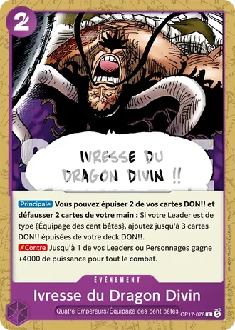 Ivresse du Dragon Divin (OP17-078) — Les Guerriers les Plus Puissants au Monde (OP17)