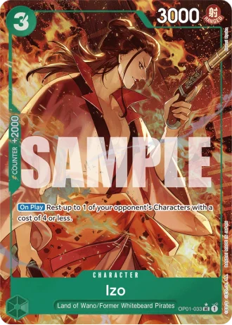 Izo (OP01-033) (Alternative Art) — One Piece The Best (PRB01)