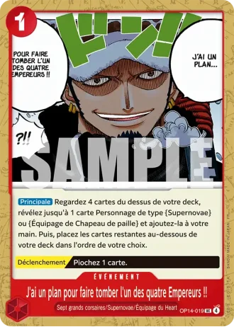 J'ai un plan pour faire tomber l'un des quatre Empereurs !! (OP14-019) — Les Sept de la Mer d'Azur (OP14-EB04)