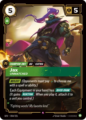 Jax, Unmatched #054/221 — Spiritforged