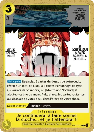 Je continuerai à faire sonner la cloche... et je t'attendrai !! (OP12-116) — l'Héritage du Maître (OP12)